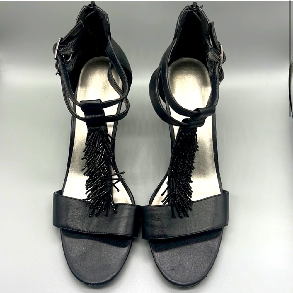 Black Aerosoles tassel heels